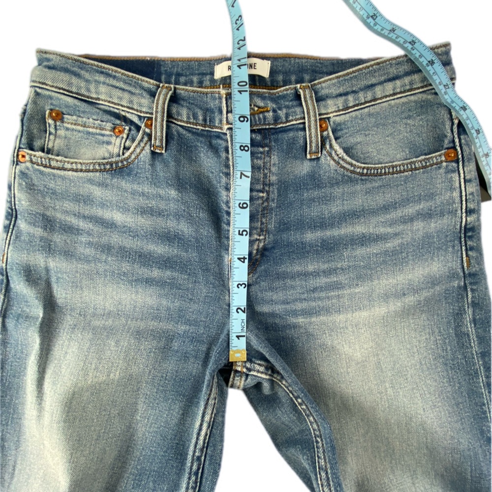 Re/done 70s mid Rise Stove Pipe  wide leg jeans size 28 - Picture 7 of 12
